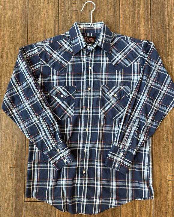 Western Other - Plains Western Wear Pearl Snap Shirt Size Small